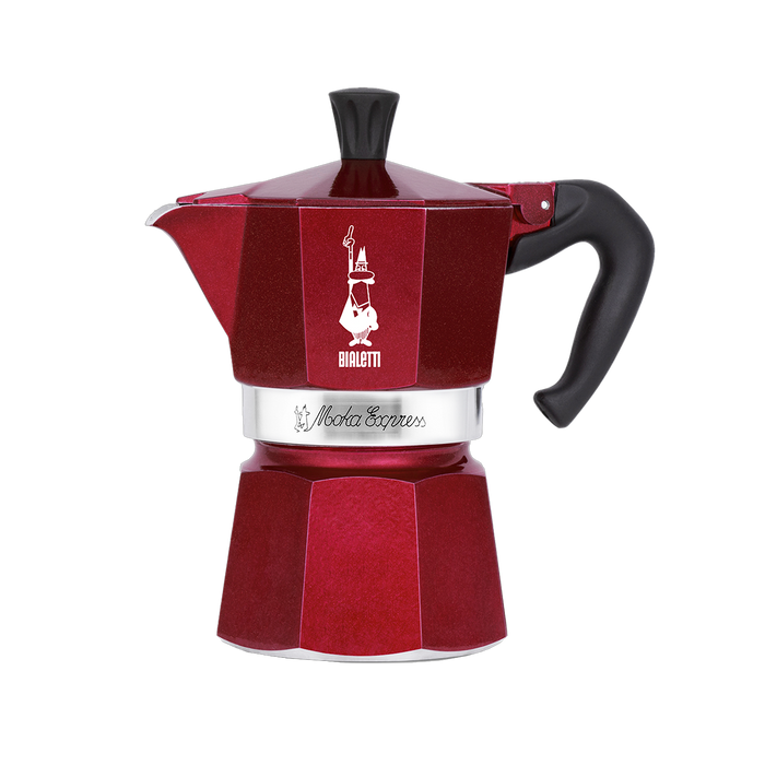 Bialetti MOKA EXPRESS 3 Cup Red Deco Glamour